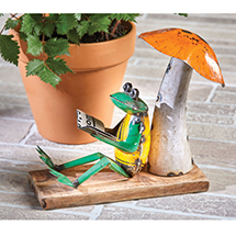 Product Image for Reading Frog Garden Statue