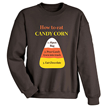 Alternate Image 2 for How to Eat Candy Corn T-Shirt or Sweatshirt