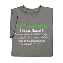 Alternate image for Wizard of Oz TV Listing T-Shirt or Sweatshirt