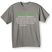 Alternate Image 1 for Wizard of Oz TV Listing T-Shirt or Sweatshirt