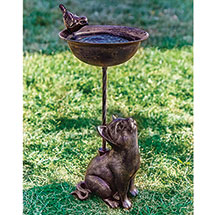Alternate image Curious Cat Birdbath