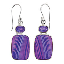 Alternate image for Amethyst and Agate Earrings