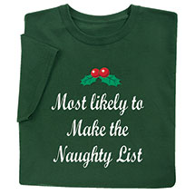 Alternate image Personalized Holiday Most Likely T-Shirt or Sweatshirt