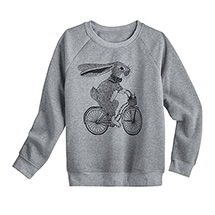 Alternate image Biking Bunny Sweatshirt