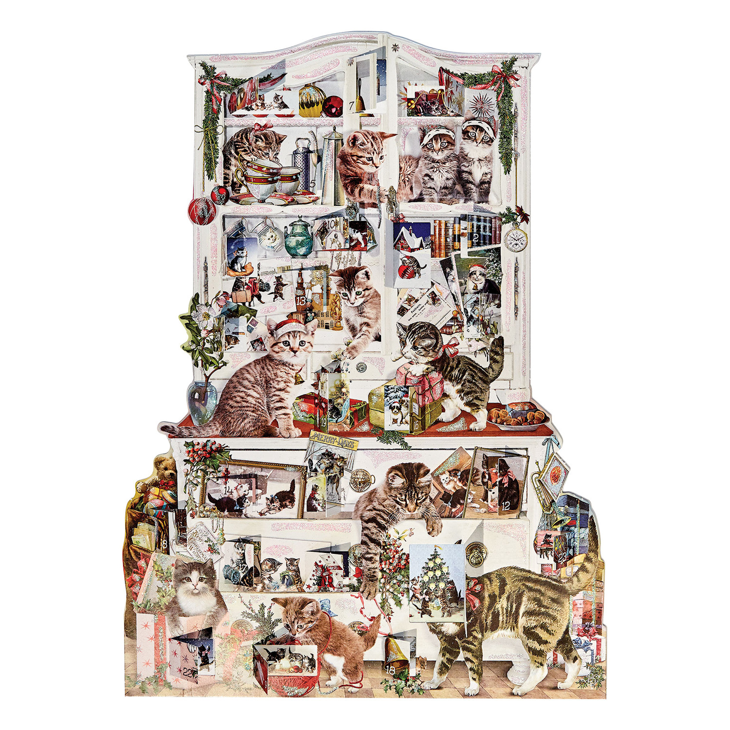 Alison Gardiner Designs Mischievous Cats Advent Calendar Holiday Christmas Decor 4050003943695 ...