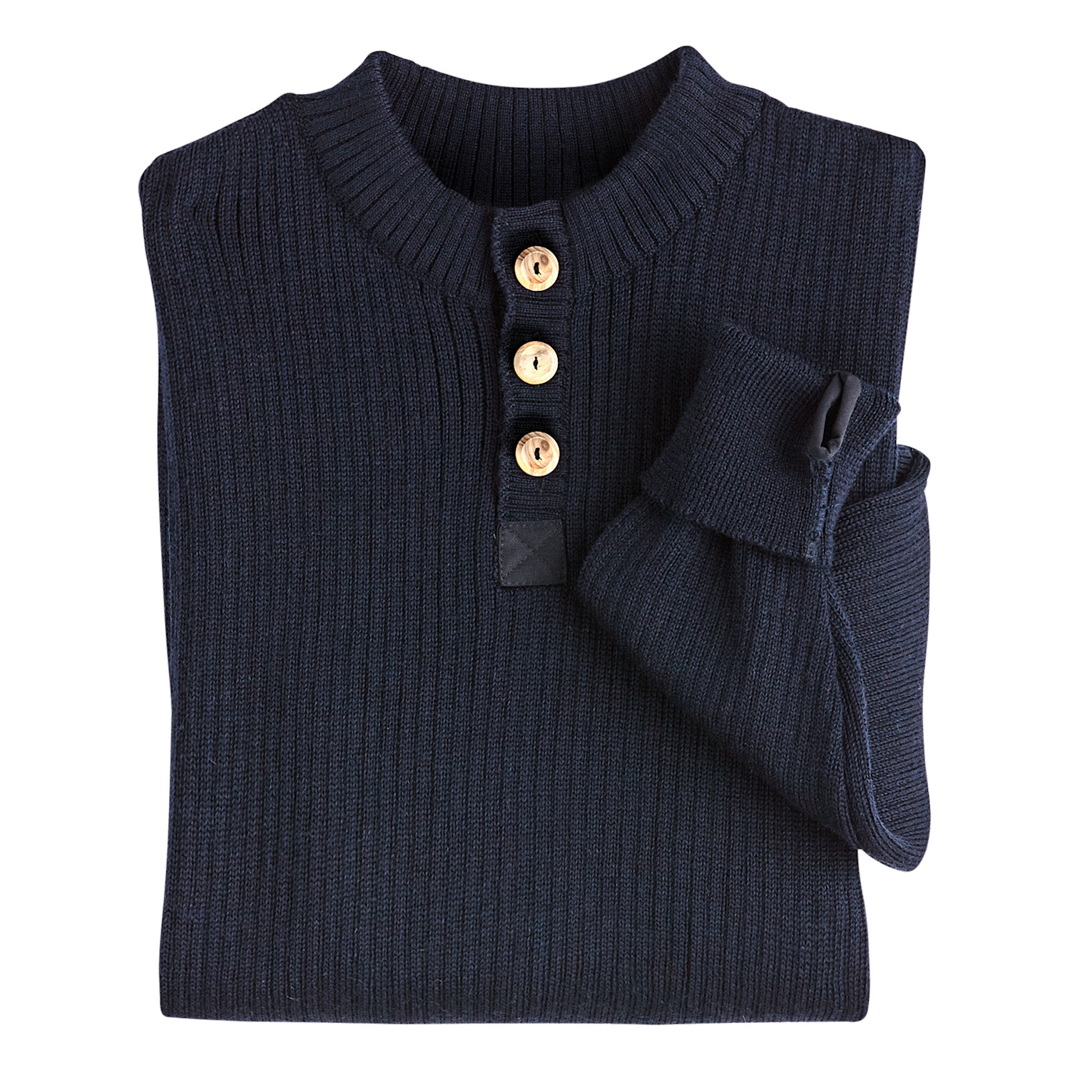Men's Traditional Henley Sweater | Acorn | XD0846
